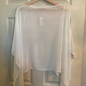 RW&Co. White - Sheer Pullover Shawl -NWT